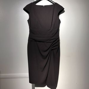 Escada Dress with Rouched Waist Brown